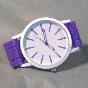 Purple Large Dial Silicone Watch